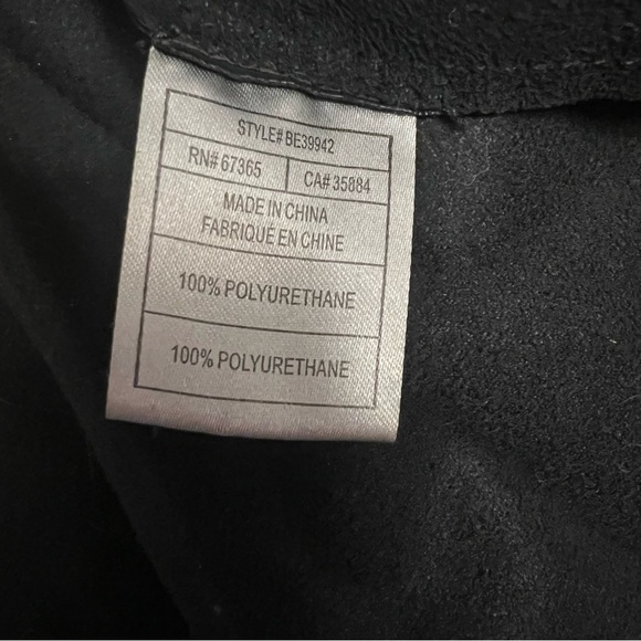 BB Dakota Black Leather Skater Skirt - Picture 8 of 9